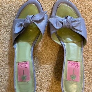 Lilly Pulitzer Kitten Heel Slides - good used condition size 8.5